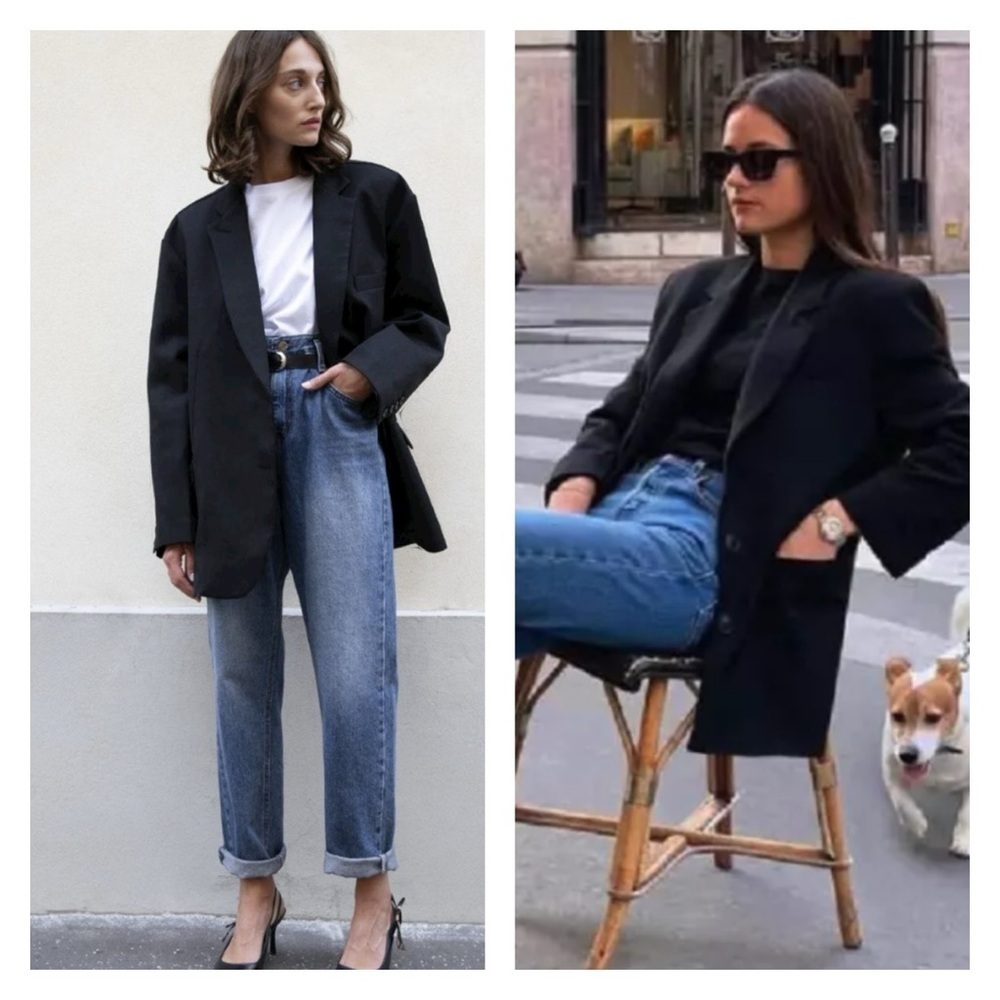 Zara Black Oversized Blazer